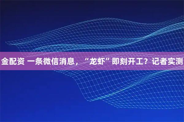 金配资 一条微信消息，“龙虾”即刻开工？记者实测
